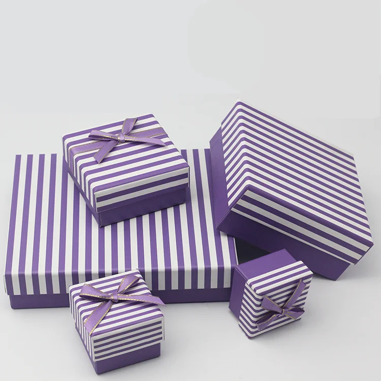 Hongxi OEM Strip Lid Custom Logo Marble Mini Long Lacquer Packing Sustainable Packaging Pink Velvet Jewelry Paper Box With Pouch