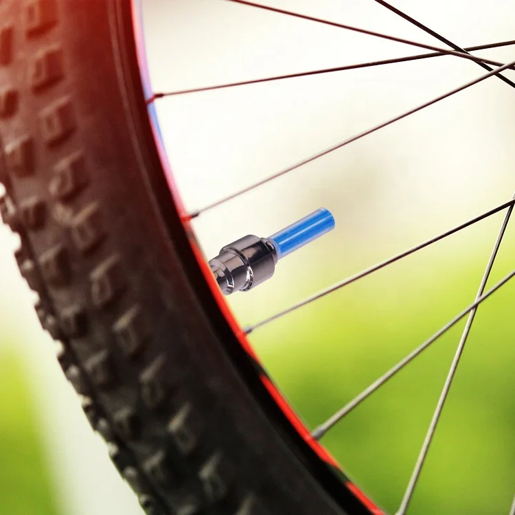Wholesale cheaper waterproof bike tyre light led bicycle wheel light bicycle spoke light for car Tire Valve Cap warning