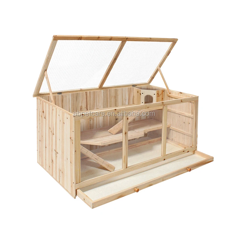 Large custom wooden hamster rodent cage mouse house