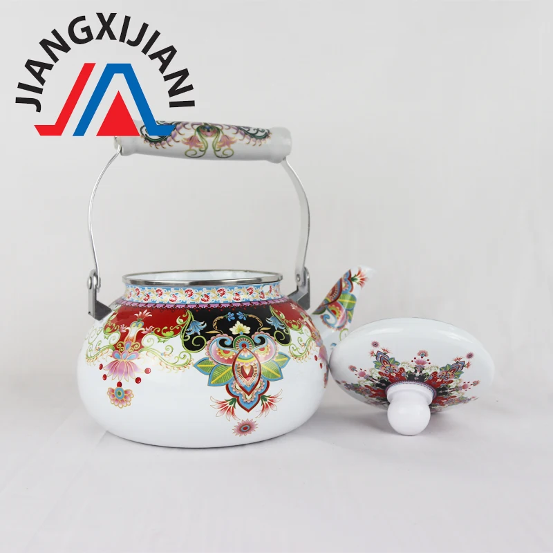 2,5л турецкий эмалированный чайник с керамической ручкой чайник