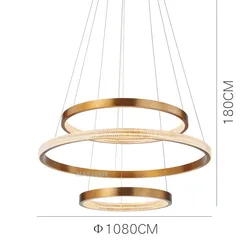 MARSDEN  aluminium Simple hanging decorative modern chandelier luxury acrylic gold led chandelier