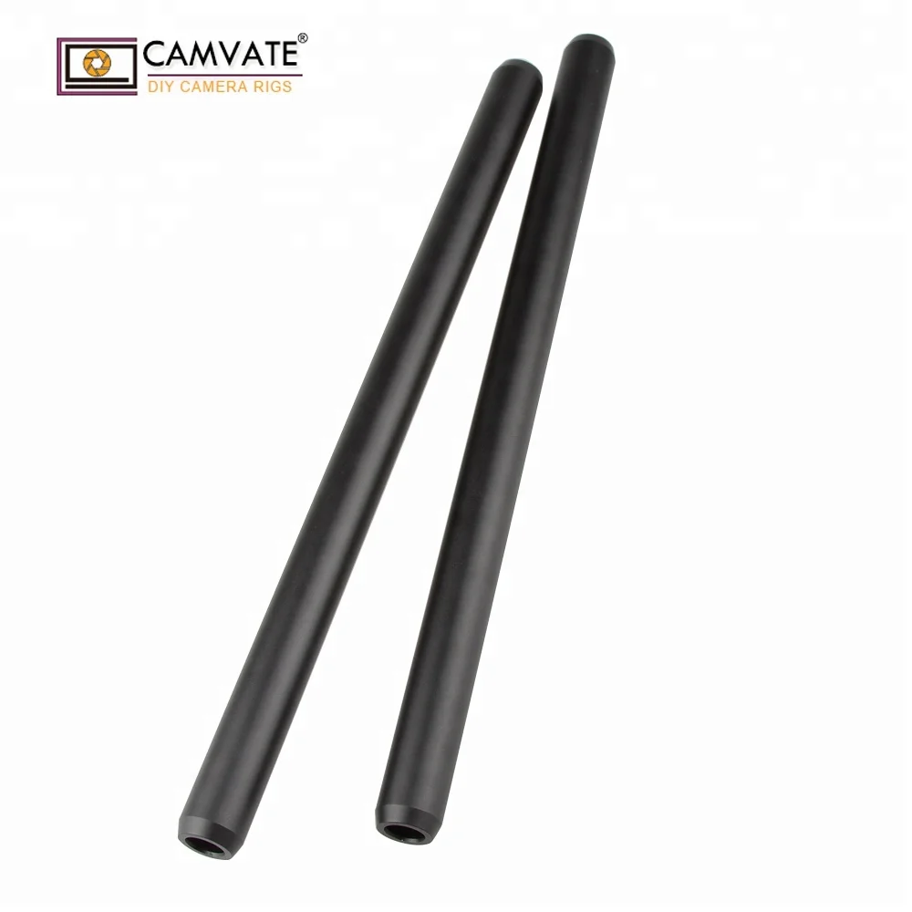CAMVATE New Arrival 19mm Aluminum Rod 30cm for DLSR Camera Cage Mount 2 Pack (1)