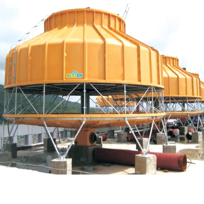 
factory supply industrial cooling tower 100Ton FRP round water cooling tower 