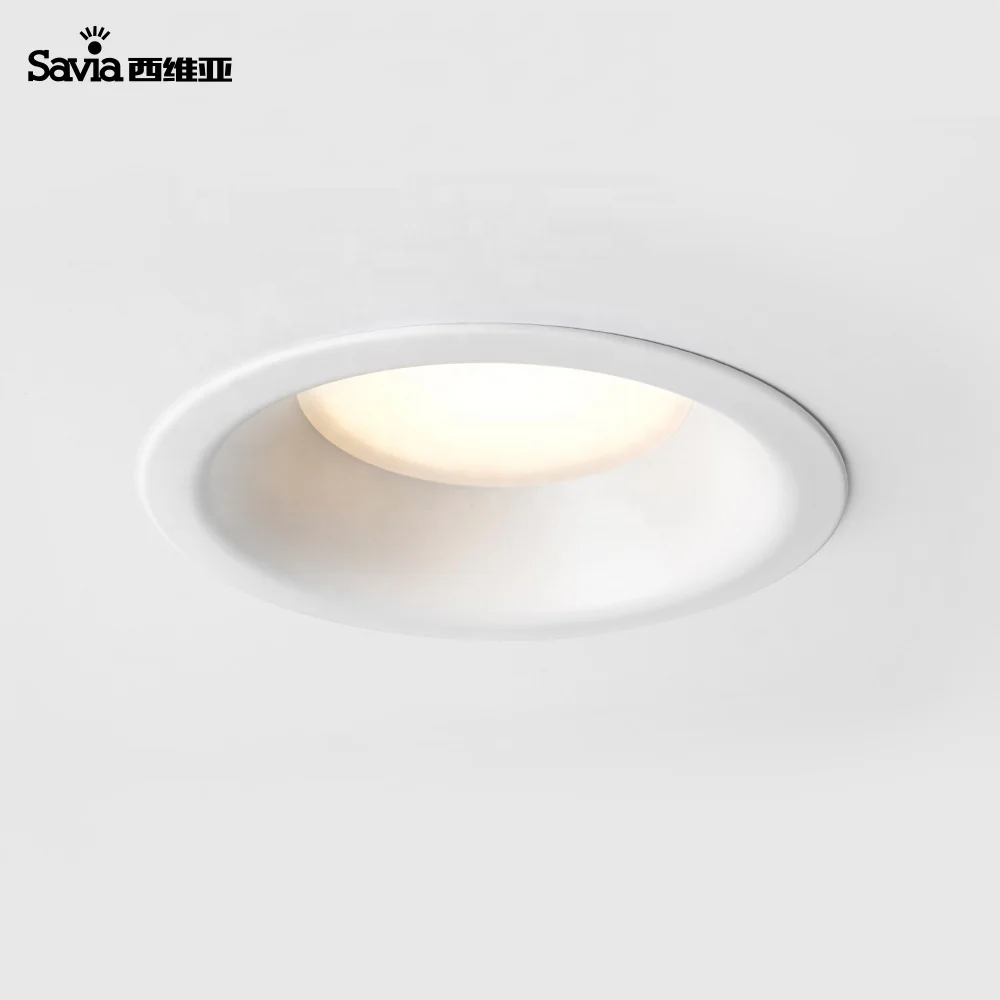 Savia LED SMD 20W aluminum plastic  round 8 inch recessed downlight commercial ceiling embedded light ceiling lamp