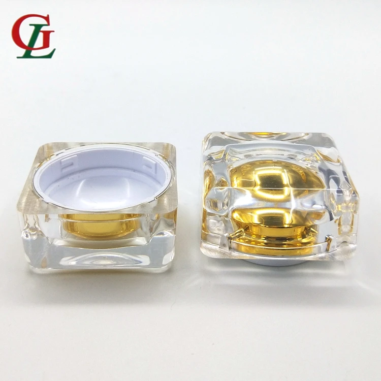 Новый дизайн 5 г пробный образец квадратная необычная банка для крема глаз косметический контейнер роскошная пустая