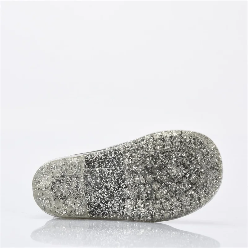Customized New Style Hot Selling Waterproof Kids Fashionable Transparent Glitter PVC Children Rain Boots