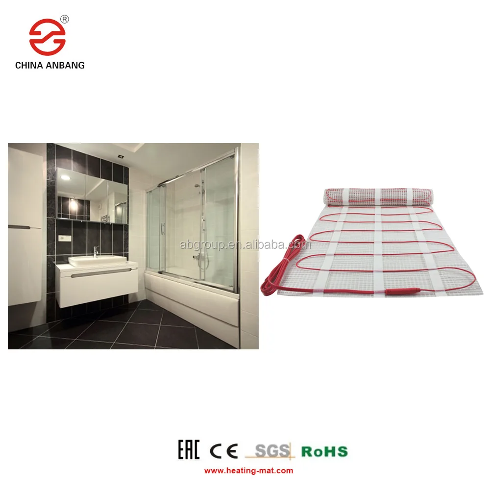 230v 150W/M2  electric radiant Heating cable Floor Heating Mat kits Weekly Programmable Thermostat