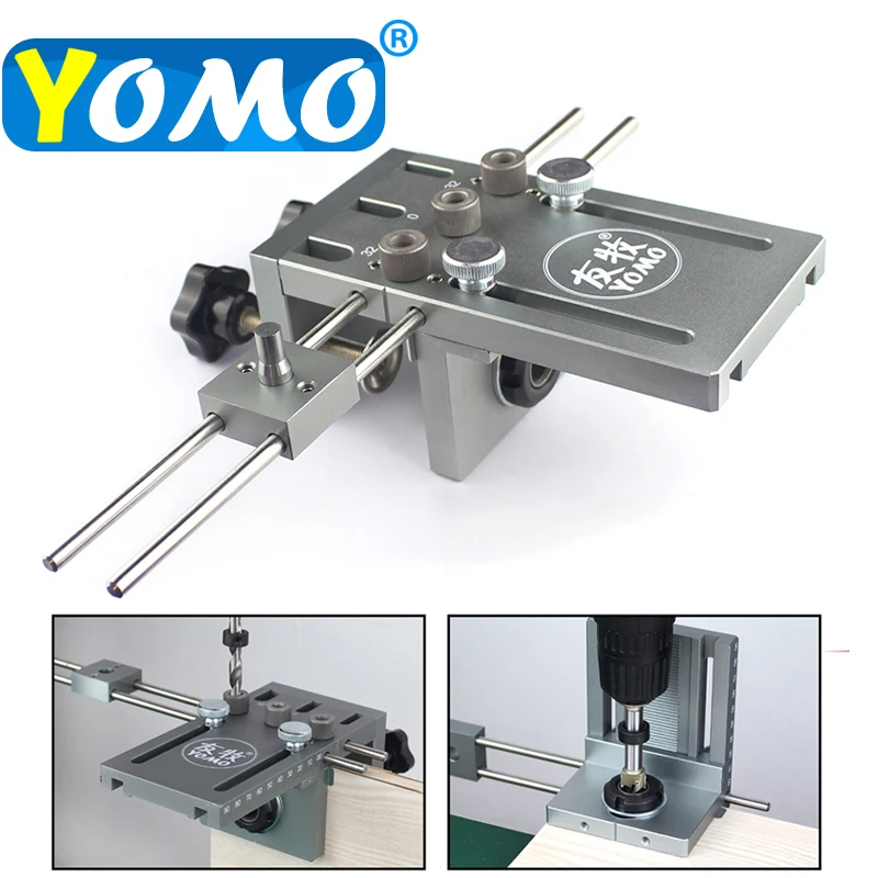 Aluminium Alloy wood Dowelling Jig Set Wood Dowel Drilling Position kit Cam Jig drill guide kit MD590