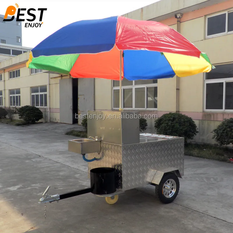 China factory checkered plate mobile cheap hot dog hotdog cart
