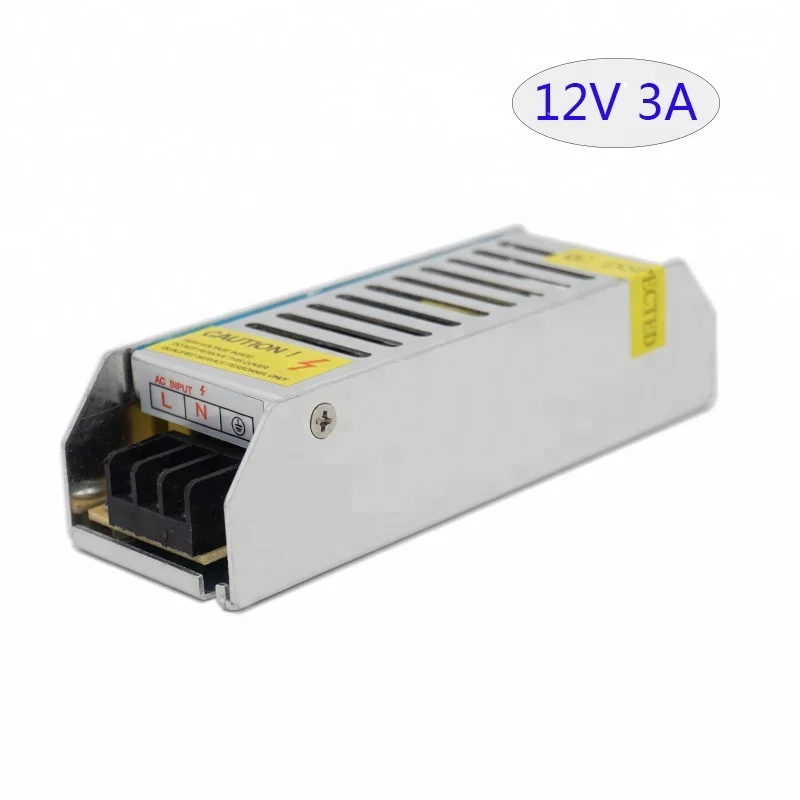 Switching Led Power Supply 12V 3A 36W Slim LED Transformer 36W Led Strip Power