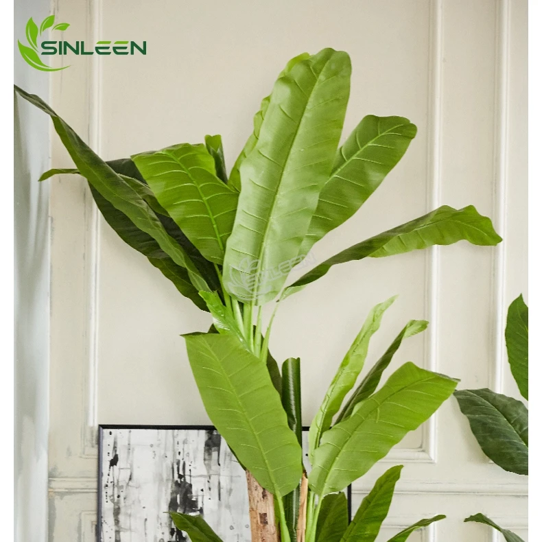 Indoor Decoration Plant Wooden Office Decorative Artificial Banana Tree