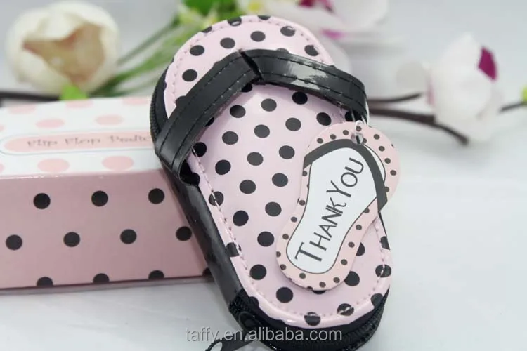 wholesale bridal shower favor guest souvenirs wedding manicure set gift flip flop slipper pedicure set