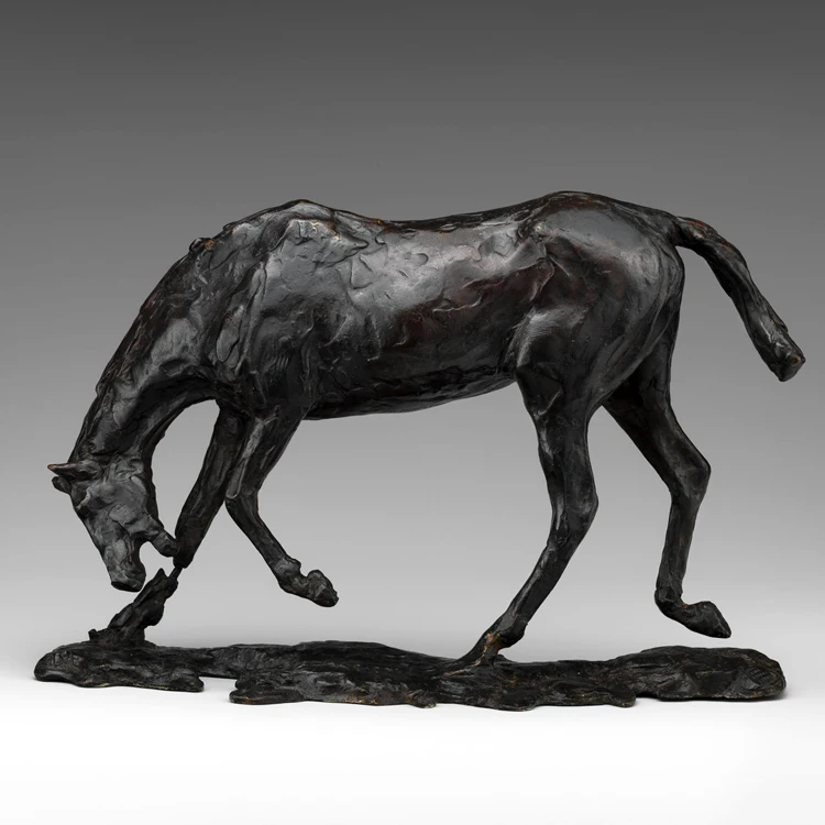 Wholesale indoor ornaments small size brass horse figurines  modern horse bronze sculpture