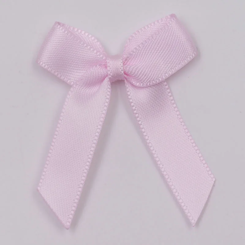 wholesale beautiful polyester pre made and ready made mini satin ribbon bows