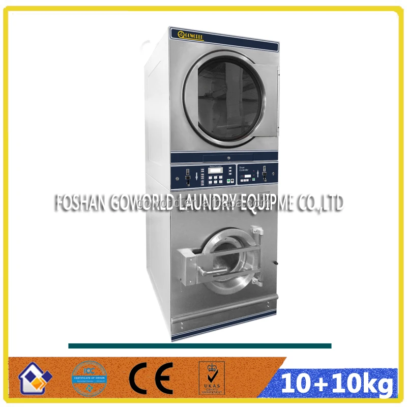 10kg Coin Operate electric heating combo washer dryer
