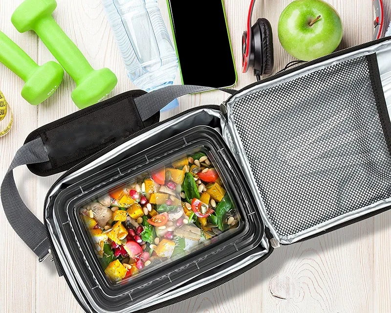 
Fitness Meal Prep Bag management Insulated with Containers gym food cooler bag lunch box 