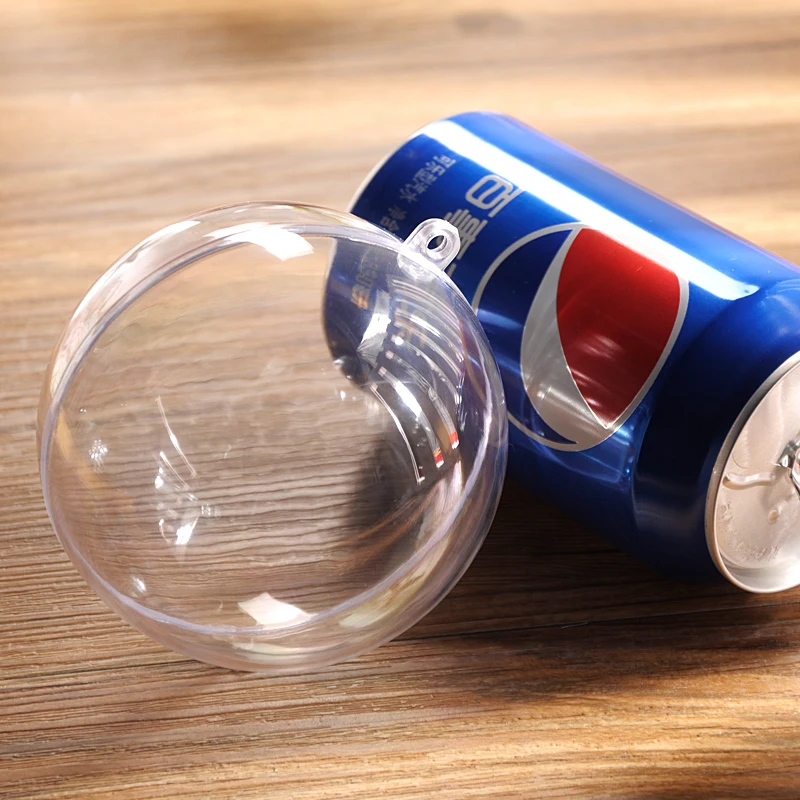 Wholesale Openable Transparent Plastic Christmas Ball Decoration Plastic Transparent Acrylic Ball-9CM  Supply 4-40cm balls