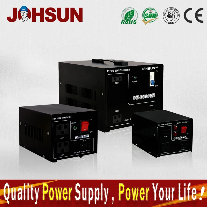 Joshun International Power Voltage Converter Transformer Primary 220v Secondary 110v and 100v for US and Japan Appliance