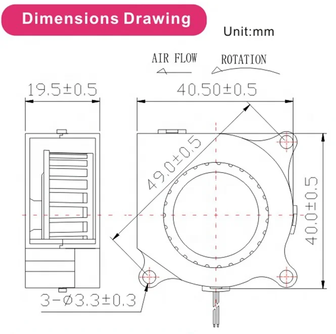 4020 Small Cooling Mini Fan Blower 40x40x20mm 5v 12v DC centrifugal Fans