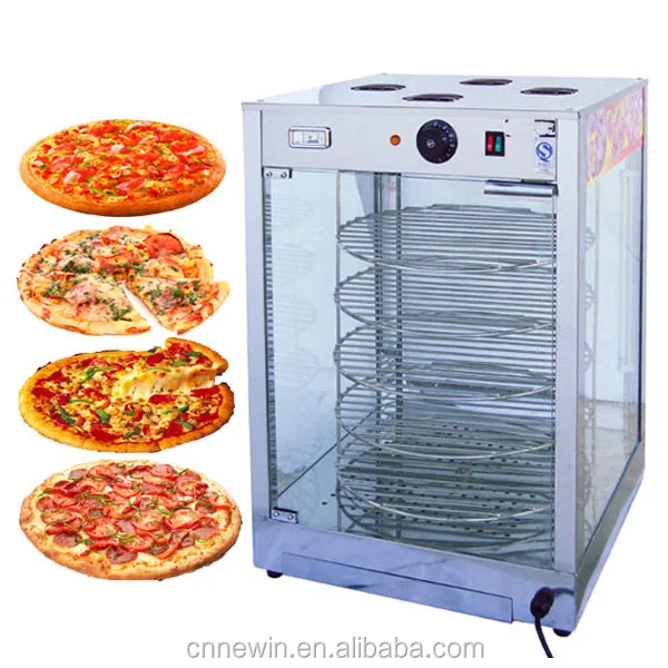 Portable Electric 5 Layers Glass Pizza Warmer Showcase
