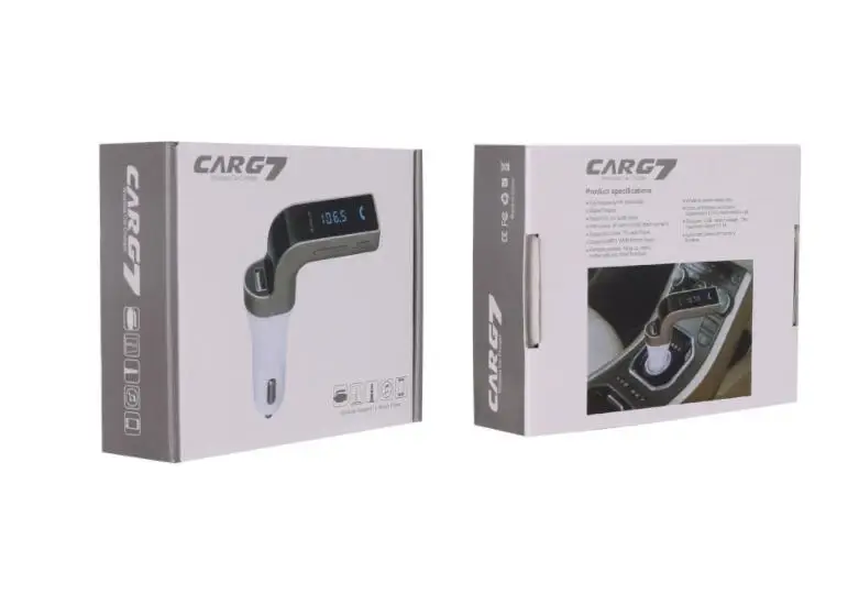 G7 L-Design 12v 2a output usb car charger With Flash Drives / TF Player  as seen on TV low MOQ shopping online