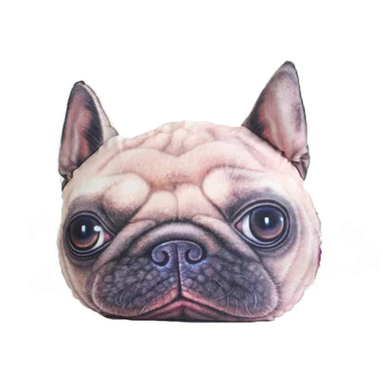 
French Bulldog Low Back Support Mesh Cartoon Hold Pillow For Kids 