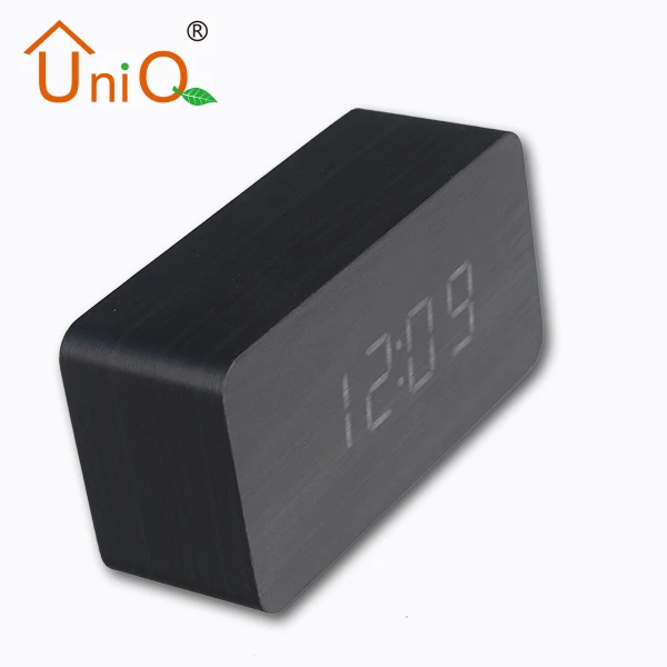 Digital Type and Wood Material LED Clock Desk Clock