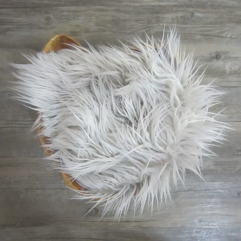 
Basket filler,cushion faux fur blanket for newborn photography props,baby long pile fur blanket 