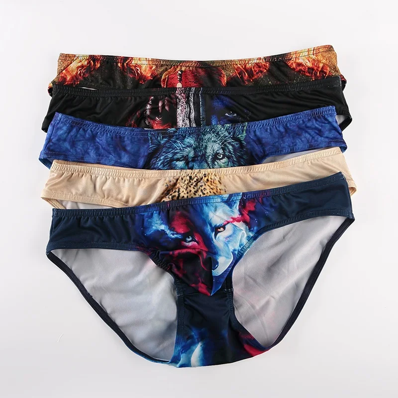 Custom Animal Underwear Mens Sexy Briefs 3D Print Underwear