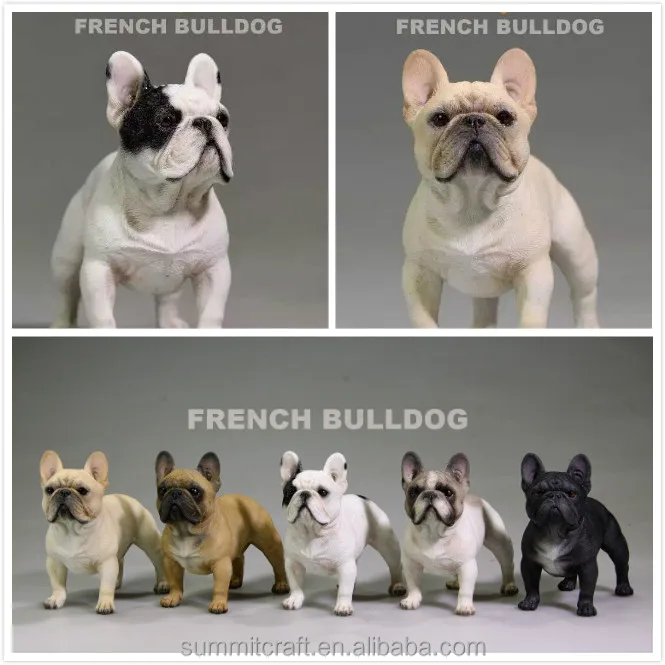 16 scaled life like dog model resin french bulldog figurines