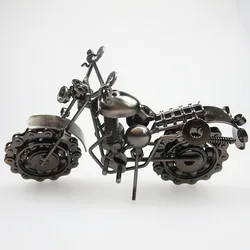 European retro metal motorcycle creative ornaments for home decoration