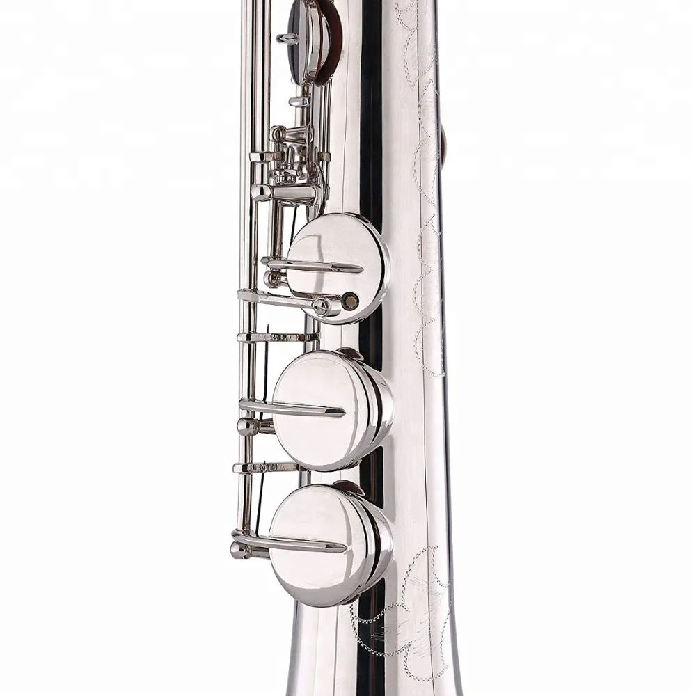 
Soprano Saxophone Straight B Flat Bb Nickel Silver 