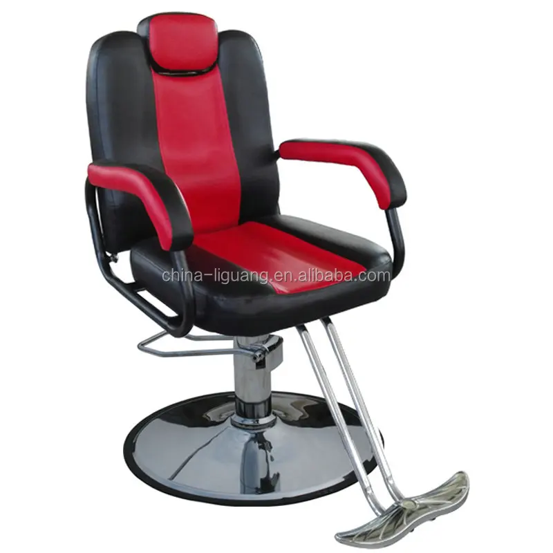 
China factory orange portable hair salon chairs reclining make up chair rotary reclining barber chair 