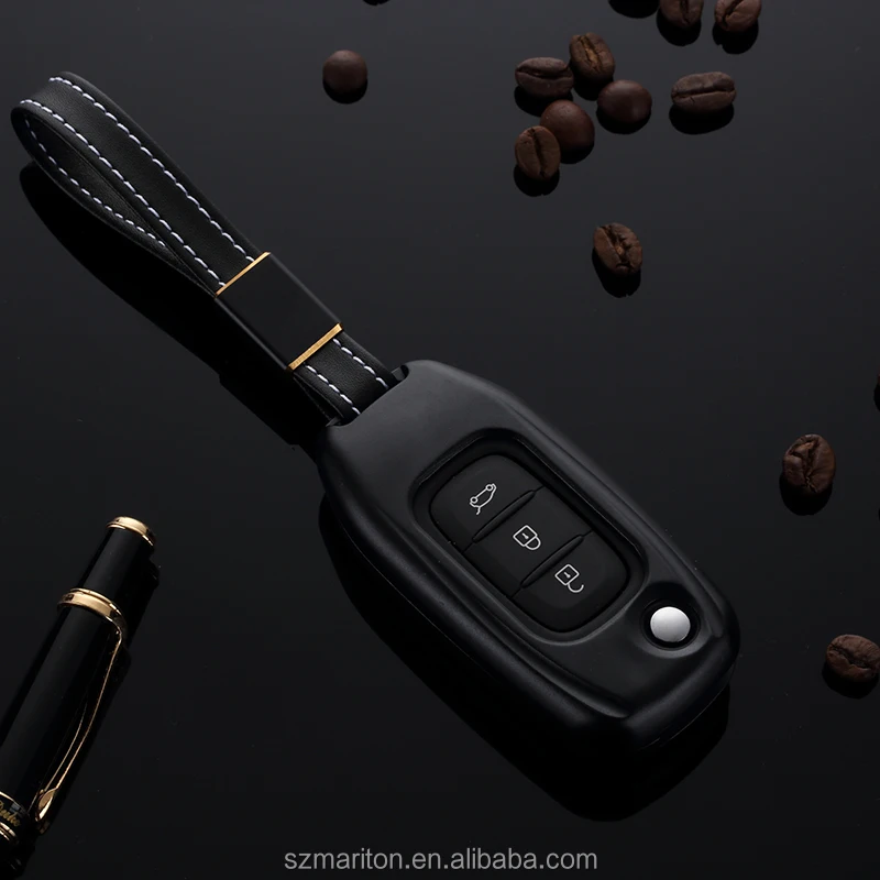 
Silver Color Metal Alloy Cover For Clio Kangoo Modus Megane 3 Button FOB remote key shell case 