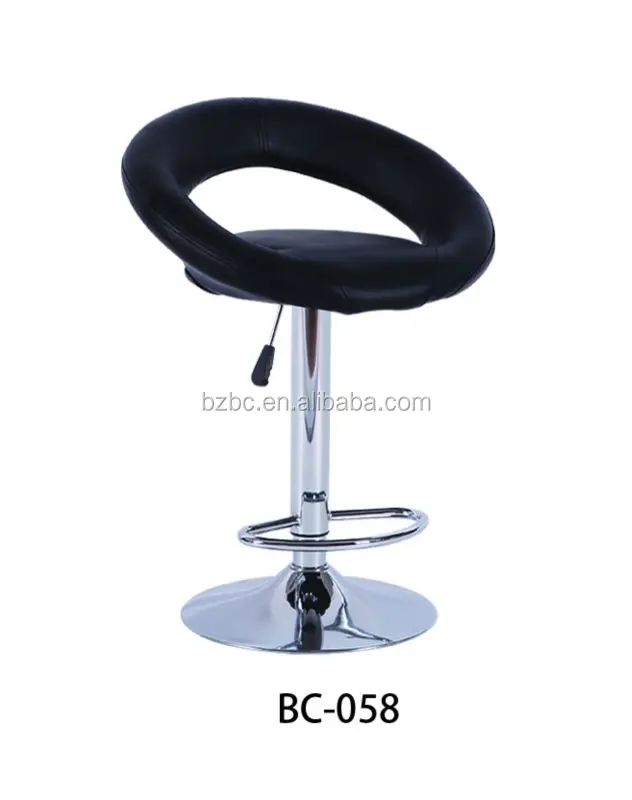 Черный PU подушке и спинки с металлической хром газлифта alibaba барный стул