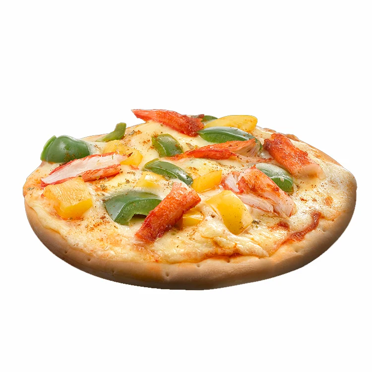 Singapore Normal Wholesale Baked Asian Frozen Round Spicy Chilli Crab Pizza In Box Packaging