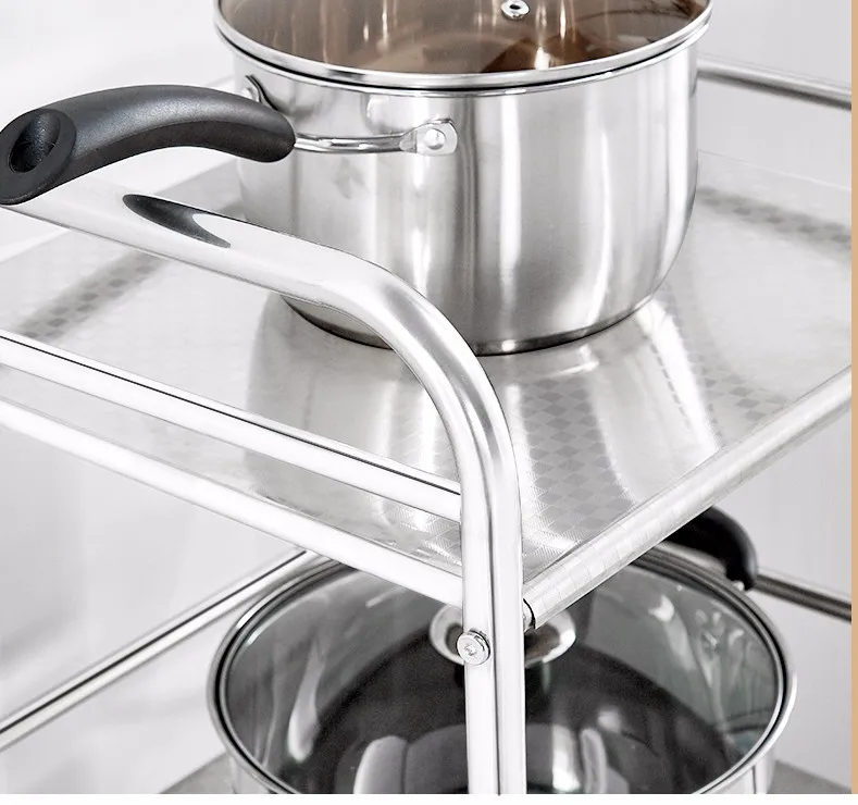 
3 layer stainless steel bathroom corner rack kitchen storage shelf 