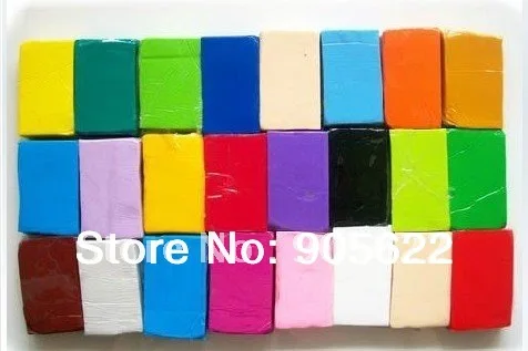 Free Shipping fimo polymer clay Modeling Clay DIY gift Set 24pc of 24 color randomly combined