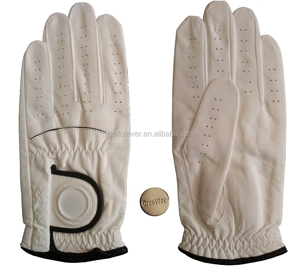 Magnetic golf ball marker glove
