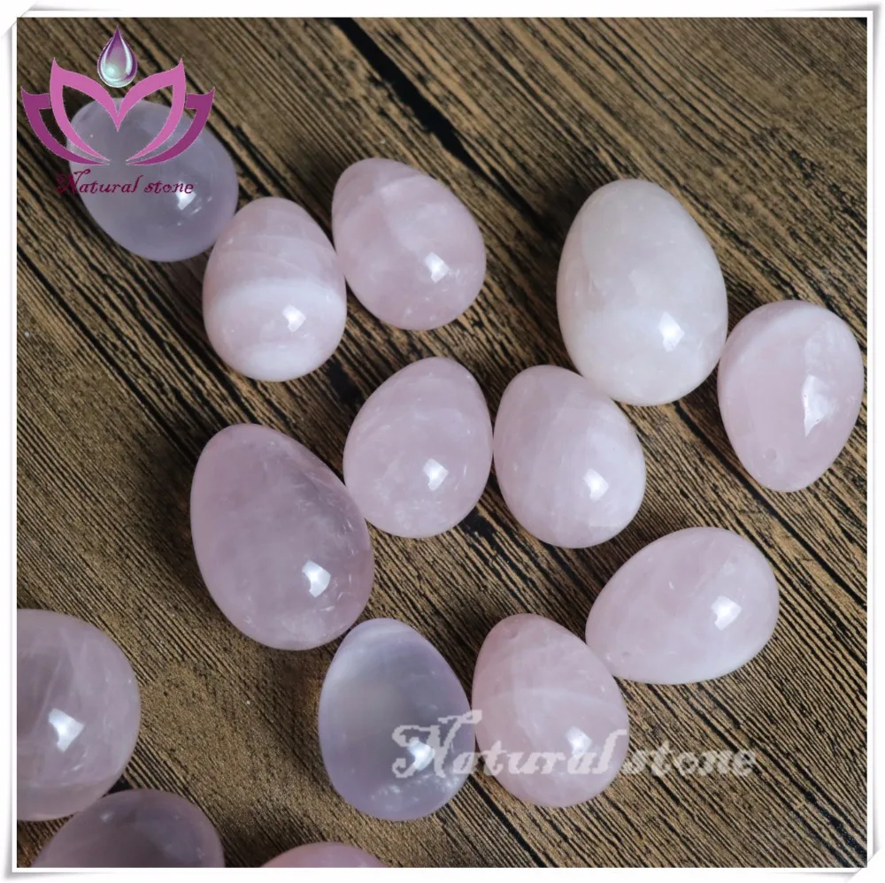 Wholesale Natural Rose Quartz Yoni eggs Natural Rhodonite Jade Yoni Eggs- three sizes Ben wa