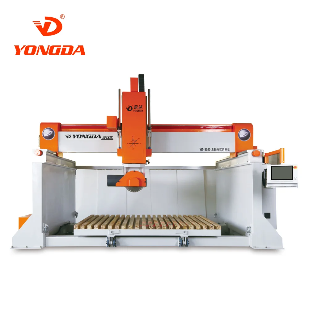 Yongda YD-3020A multi-function 5 Axis Bridge Cutting Machine for cutting stone marble quartz granite tile countertops