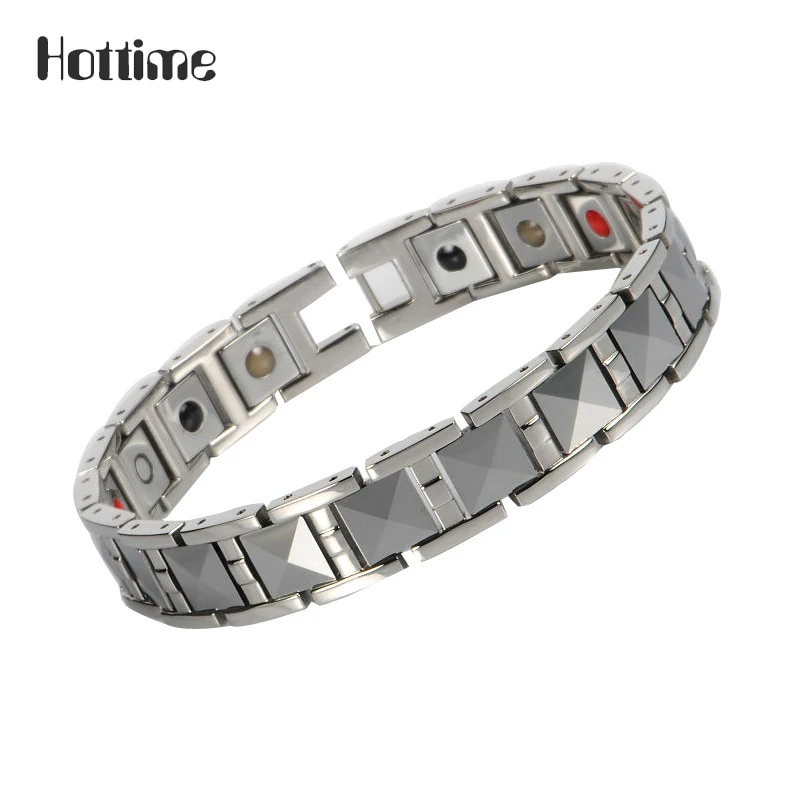 
High Quality 4 In 1 Bio Elements Magnetic Tungsten Bracelet Men 