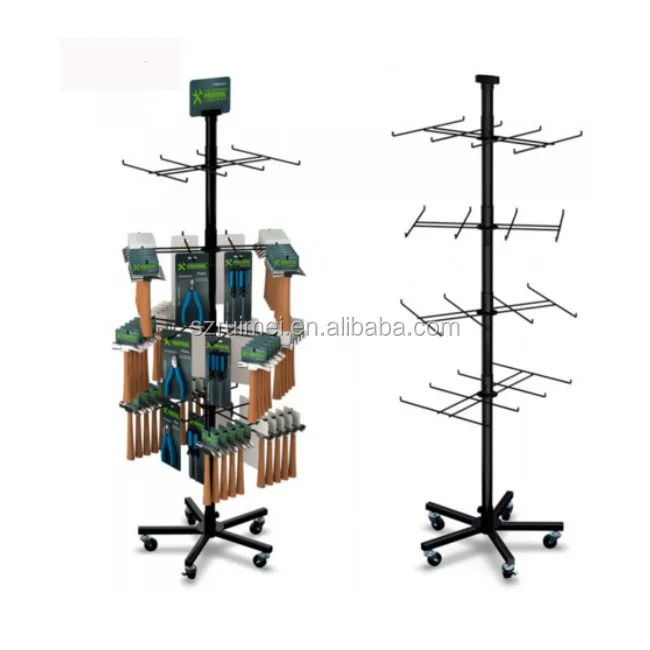 floor spinner metal hanging wire accessory flip flops snack display rack for sale