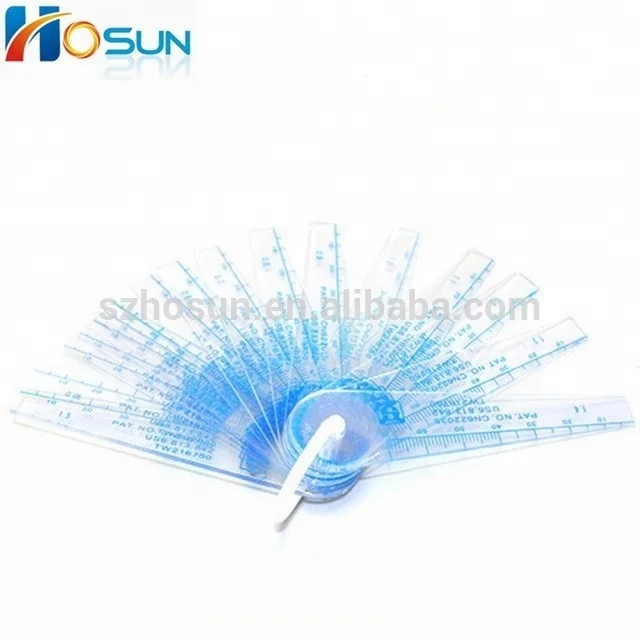 19 шт./компл. 0,02 до 1,50 мм производитель поставщик Пластиковый прибор для измерения толщины для ЖК-дисплей измерения зазора