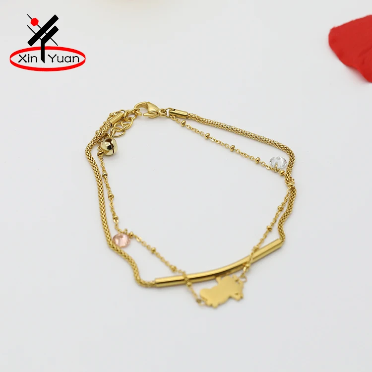 New product designs gold anklet jewelry with good service