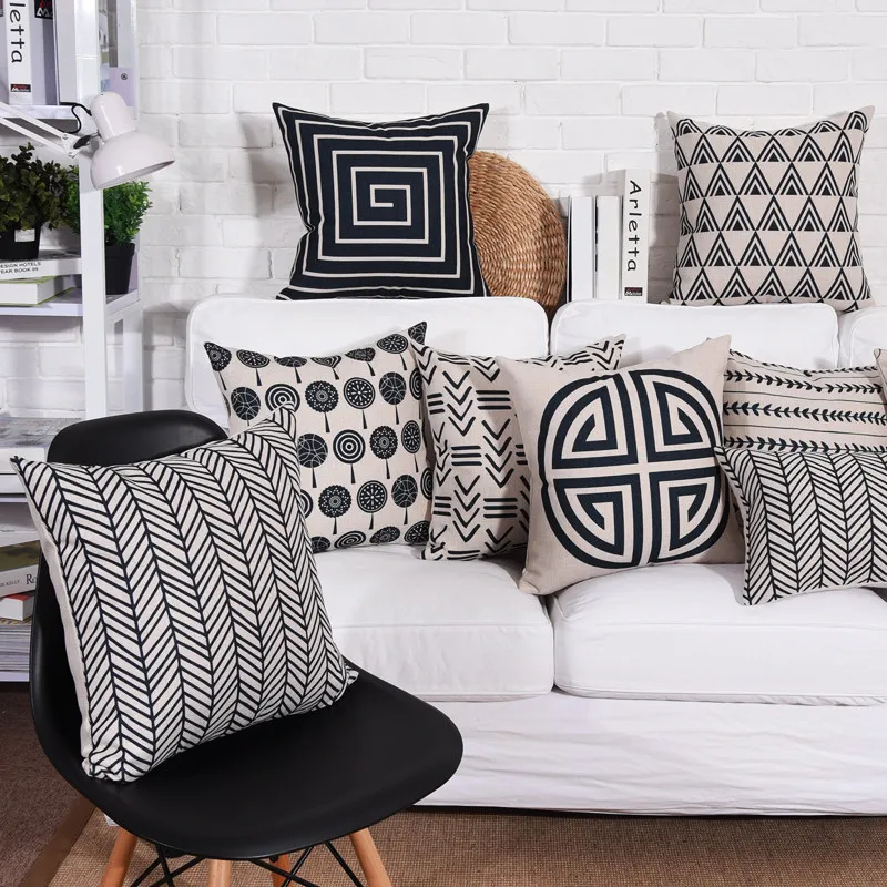 Hot Sale  custom modern style digital printed car seat pillowcase cushion cover for sofa