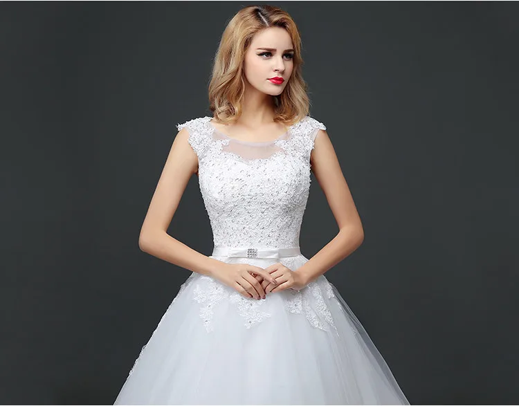 
Q012 In Stock Fast Delivery Gorgeous Lace Appliqued Sexy Open Back Wedding Dresses 