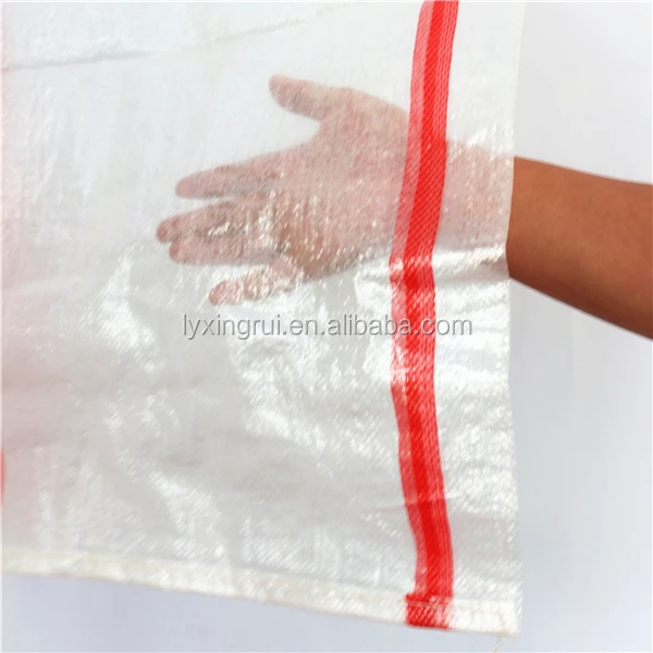 Transparent/clear PP woven bag recyclable rice sugar plastic woven bag sacks