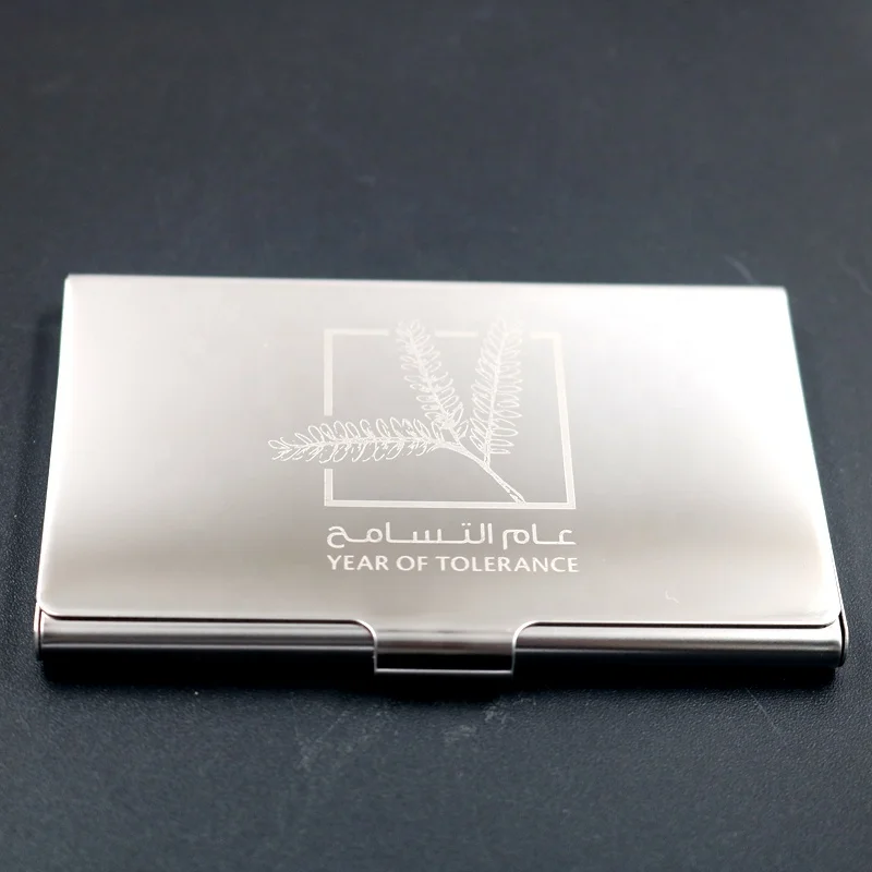 
Custom logo stainless steel business card holder case in high quality 