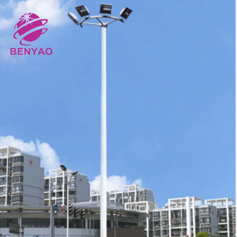 Customize design fiberglass hinged high mast light pole